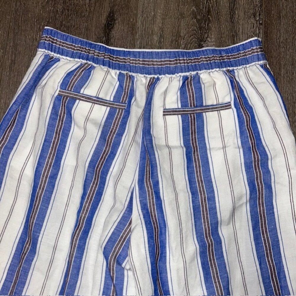 Loft Womens Striped Elastic Waist Pants MP Size Medium Petite NWT NEW - Picture 5 of 5